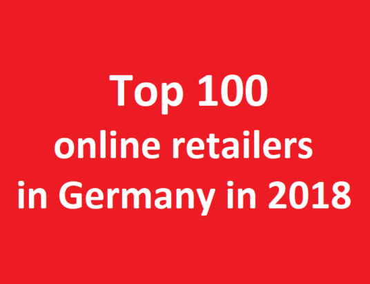 Ranking of Top 100 online retailers in Germany in 2018