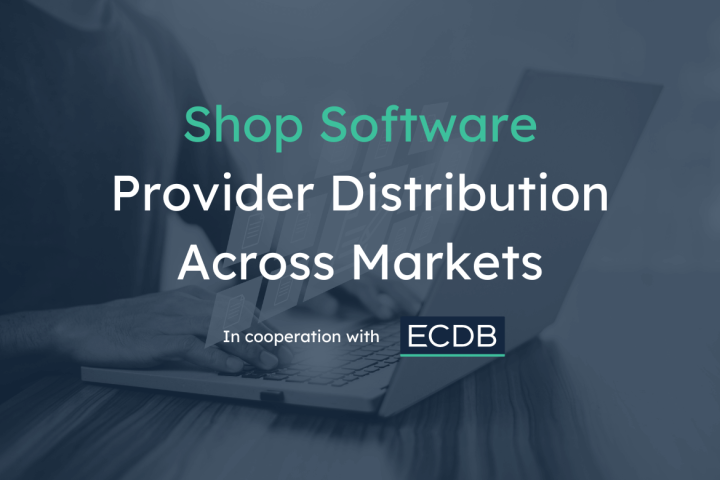 The top shop software providers and their distribution across markets