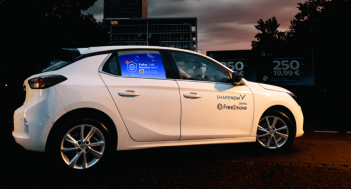 O2 Telefónica tests car-sharing DOOH with Free2Move and Screenery, bringing dynamic, targeted ads to major German cities.