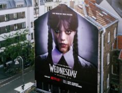 Netflix Wednesday Cologne crying mural