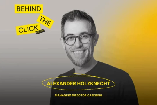 The picture of Alexander Holzknecht, Caseking taking part in the Behind the Click Podcast