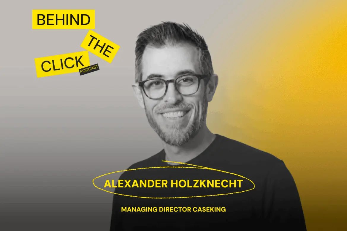 The picture of Alexander Holzknecht, Caseking taking part in the Behind the Click Podcast