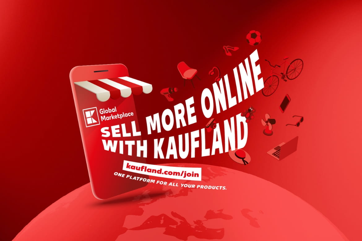 Cross-border e-commerce study: Kaufland Global Marketplace banner "Sell more online with Kaufland"
